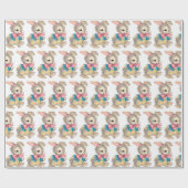 Papier Cadeau Fête des fêtes de Pâques vintages (Plat)