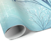 Papier Cadeau Fête des mariées Arbre Mariage moderne (Coin rond)