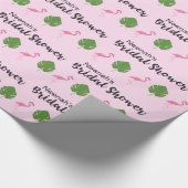Papier Cadeau Fête des mariées de Flamant rose rose Luau (Coin)