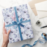 Papier Cadeau Fête des mariées florale de lavande violette<br><div class="desc">Fête des mariées florale de lavande violette</div>