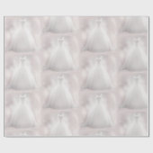 Papier Cadeau Fête des mariées Mariage Robe Pastel Parties scint (Plat)