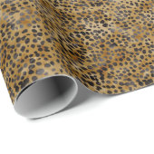 Papier Cadeau Fête des mariées moderne de Leopard Poster de anim (Coin rond)