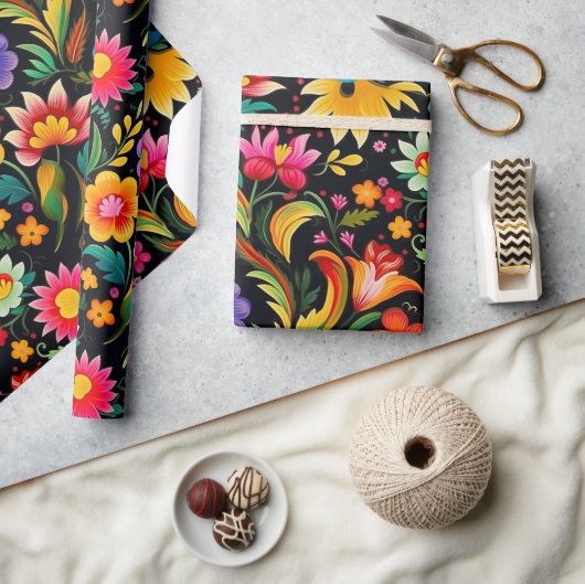 Papier Cadeau Fête des mères florales (Artisanat)