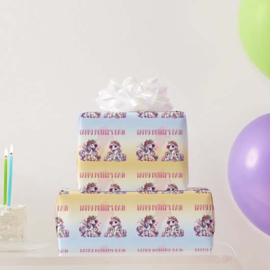 Papier Cadeau Fête des Mères Unicorn-Theme Party (Cadeaux de fête)
