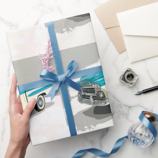 Papier Cadeau Fête des pères classique Camion Chevy (Cadeaux)