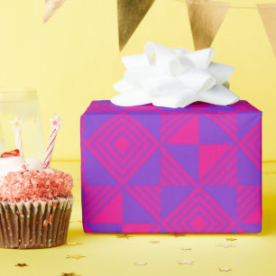 Papier Cadeau Fête des pères d'amour géométrique initiale modern