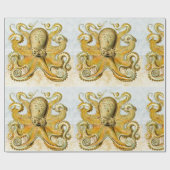 Papier Cadeau Fête des pères de calmar Kraken (Plat)