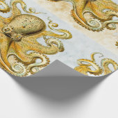 Papier Cadeau Fête des pères de calmar Kraken (Coin)