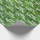Papier Cadeau Fête des Pères Herbe Verte (Coin)
