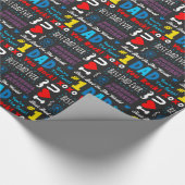 Papier Cadeau Fête des pères Meilleur papa dit (Coin)