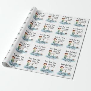 Papier Cadeau Fête des pères pour le père de l'aile de la pêche