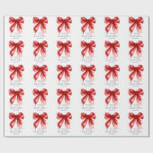 Papier Cadeau Fête douce 16 ans écriture Coquette Red Bow (Plat)