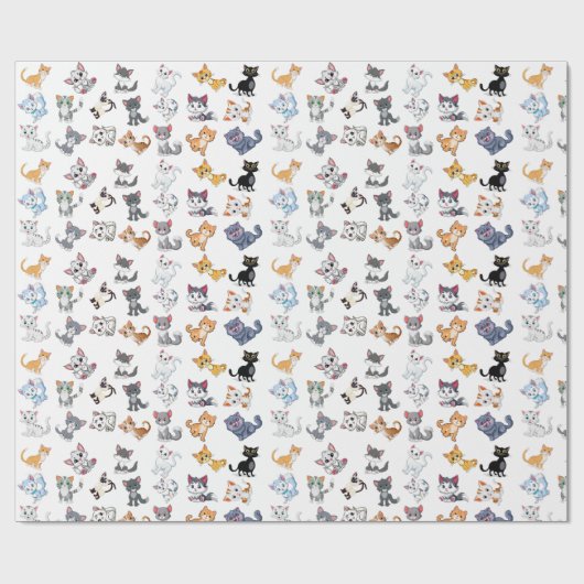 Papier Cadeau Fête du chat (Plat)