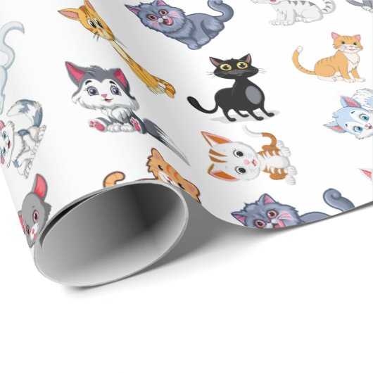 Papier Cadeau Fête du chat (Coin rond)