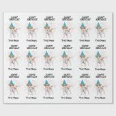 Papier Cadeau Fête du chien - Animaux à l'anniversaire Nom de la (Plat)