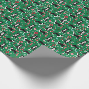 Papier Cadeau Fête du chien de Collie-Frontière