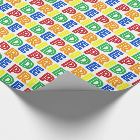 Papier Cadeau Fête du mois des Gay pride LGBT Rainbow Letters (Coin)