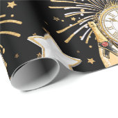 Papier Cadeau Fête du Nouvel An (Coin rond)