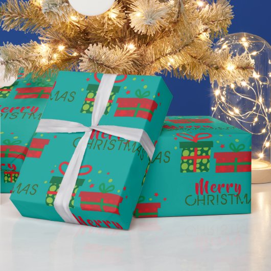 Papier Cadeau Fête Festive Personnalisée Joyeux Noël Cadeaux Box (Vacances)