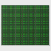Papier Cadeau Fête motif de madras vert traditionnel (Plat)
