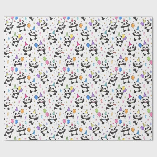 Papier Cadeau Fête Panda (Plat)