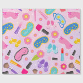 Papier Cadeau Fête Pyjama Mignonne (Plat)