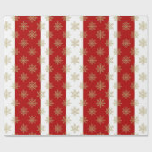 Papier Cadeau Fête rayée rouge et blanc (Plat)