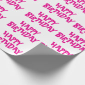Papier Cadeau fête rose (Coin)