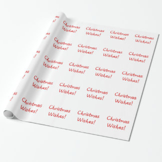 Papier Cadeau Fête rouge Noël souhaits