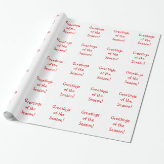 Papier Cadeau Fête Rouge Salutations De La Saison