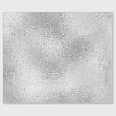 Papier Cadeau Fête Silver élégant anniversaire (Plat)