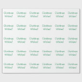Papier Cadeau Fête verte Noël (Plat)