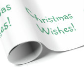 Papier Cadeau Fête verte Noël (Coin rond)