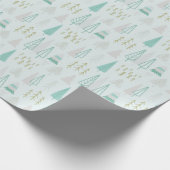 Papier Cadeau Fêtes Abstraites modernes Crème Noël (Coin)