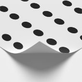 Papier Cadeau Fêtes de couleur blanche Pois noire (Coin)