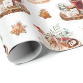 Papier Cadeau Fêtes de Noël (Coin rond)