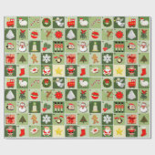 Papier Cadeau Fêtes de Noël créatives (Plat)