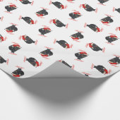 Papier Cadeau Fêtes de Noël de Chat Noir (Coin)