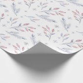 Papier Cadeau Fêtes de Noël des Pale Winter Berries (Coin)