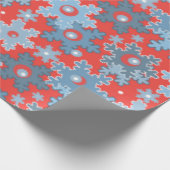 Papier Cadeau Fêtes de Noël Fête hiver Flamme de neige brillant (Coin)