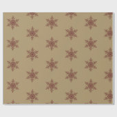 Papier Cadeau Fêtes de Noël Flambeaux rouges et dorés (Plat)