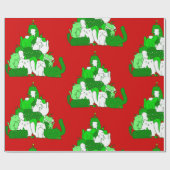 Papier Cadeau fêtes hippique de Noël (Plat)