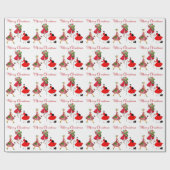 Papier Cadeau Fêtes Vintages de Noël 1950 (Plat)