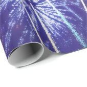 Papier Cadeau feu bleu et violet (Coin rond)