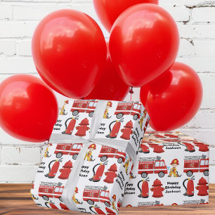 Papier Cadeau Feu d'Anniversaire de enfant de lutte contre l'inc