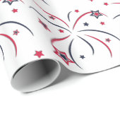 Papier Cadeau Feu d'artifice (Coin rond)