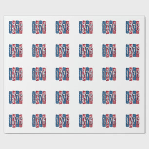 Papier Cadeau Feu d'artifice patriotique vintage 1776 Vector Des