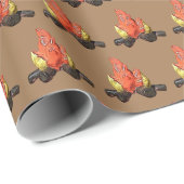 Papier Cadeau Feu de camp (Coin rond)