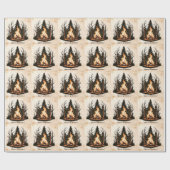 Papier Cadeau "Feu de camp Arrière - plan solide" (Plat)