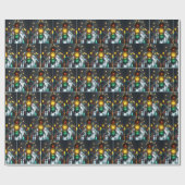 Papier Cadeau Feu De Circulation En Ville La Nuit (Plat)